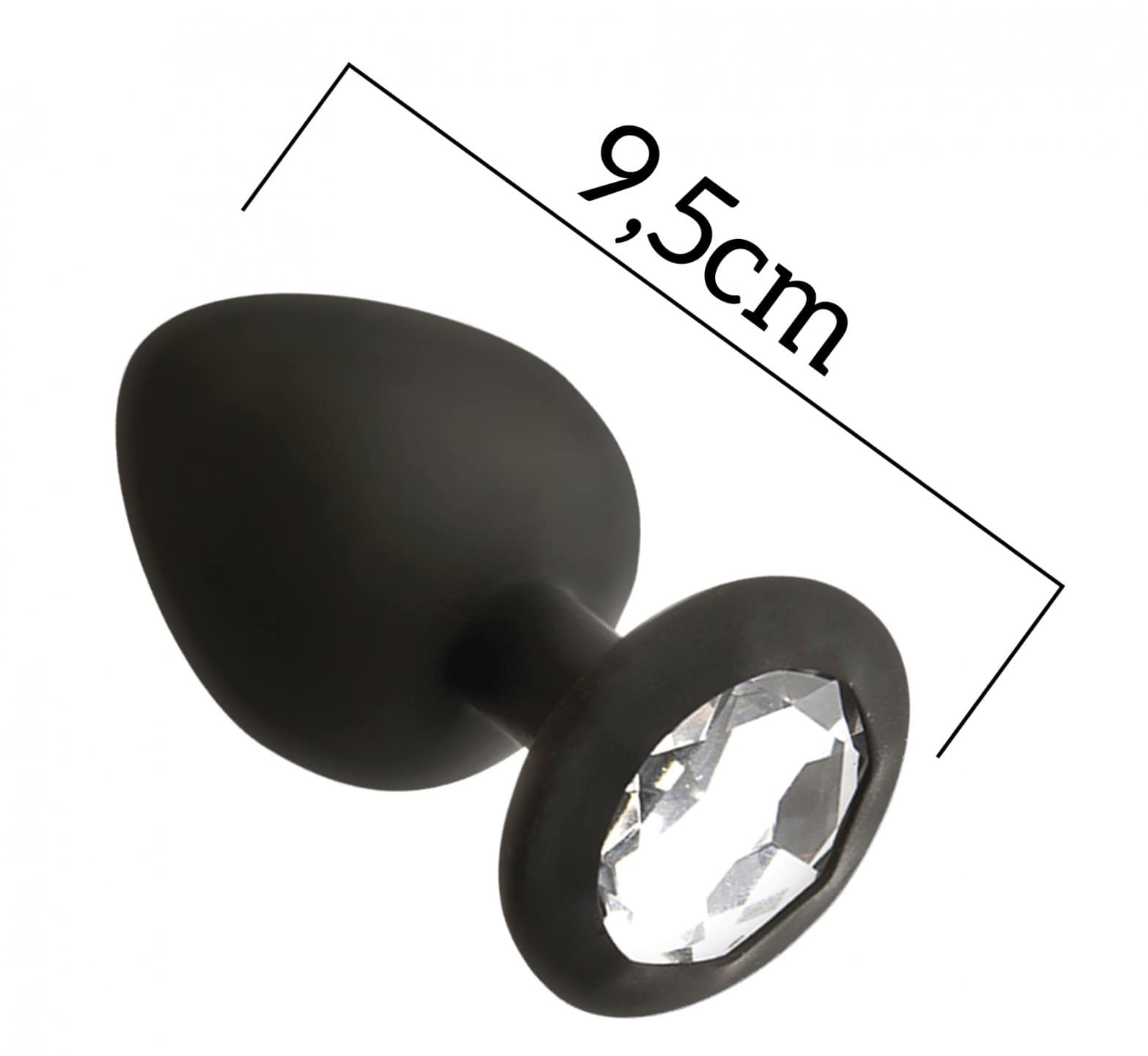Analplug No.49 Schwarz L  Kristall, Mai Toys