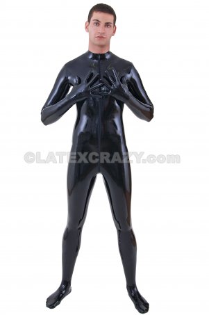 Express Latex Catsuit Black Man Sonderpreis