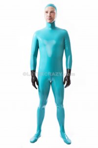Latex Catsuit mit Haube und Krageneinstieg XS - XXL