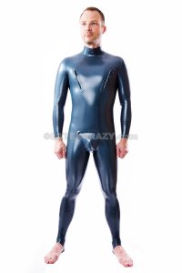 Latex Catsuit f�r den Mann mit Codpiece und Ring