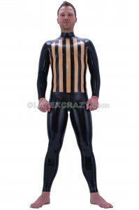 Latex Catsuit Boris zweifarbig f�r M�nner auf K�rperma�