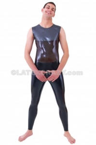 Latex Catsuit mit Blockstreifen auf Ma� kaufen