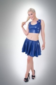 Latex Oberteil bauchfrei auf Ma�