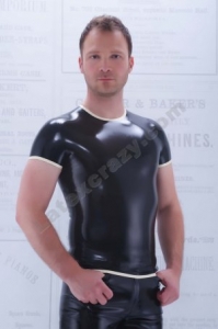 Latex T-Shirt Donny mit Kontrastfarben
