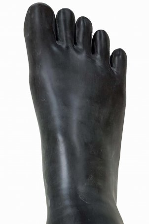 Latexzehensocken schwarz extralang
