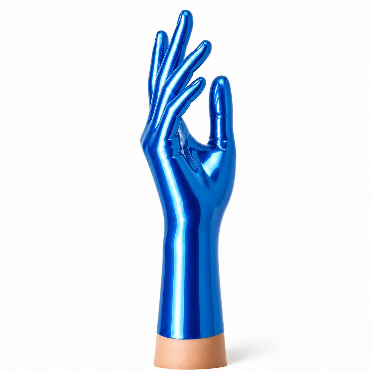 RubberBasic Latexhandschuhe kurz � Metallic Blau � optional chlorierbar