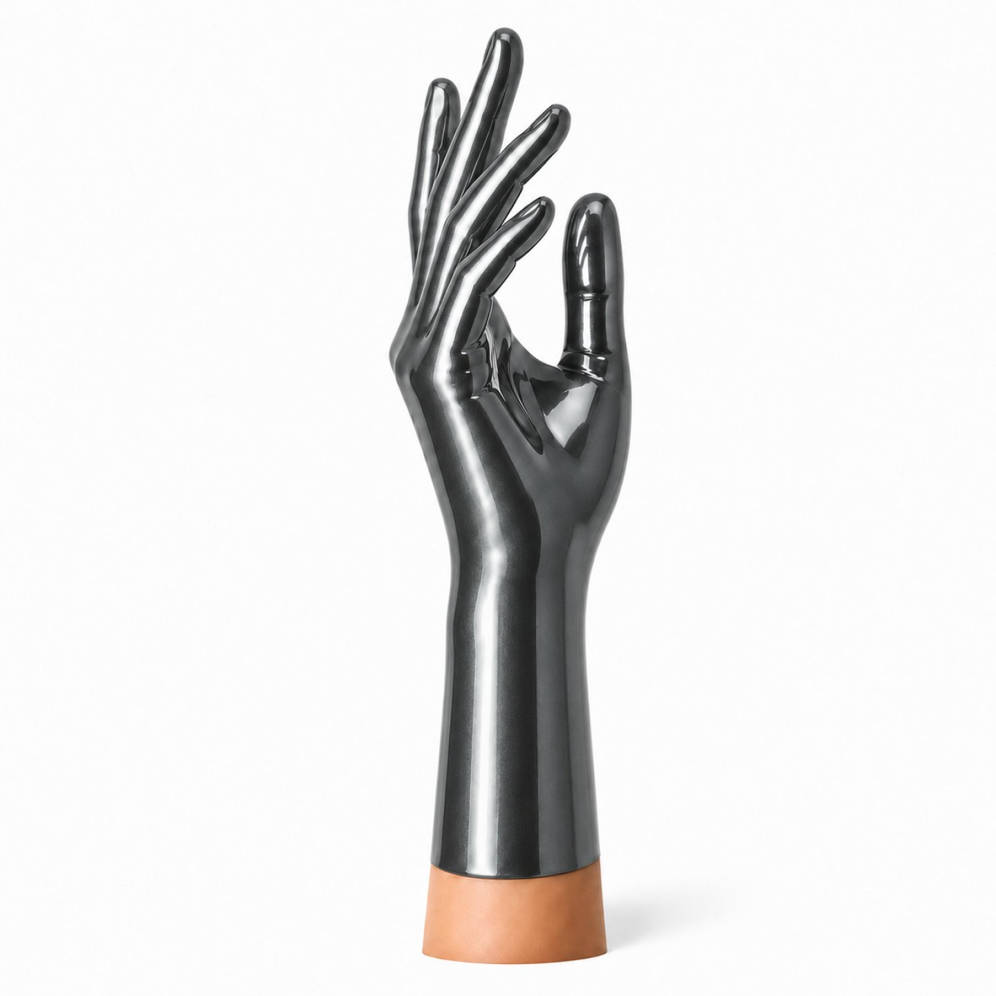 RubberBasic Latexhandschuhe kurz � Metallic Pewter � optional chlorierbar