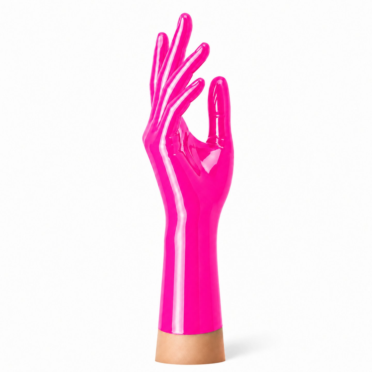 RubberBasic Latexhandschuhe kurz � Neon Fuchsia � optional chlorierbar