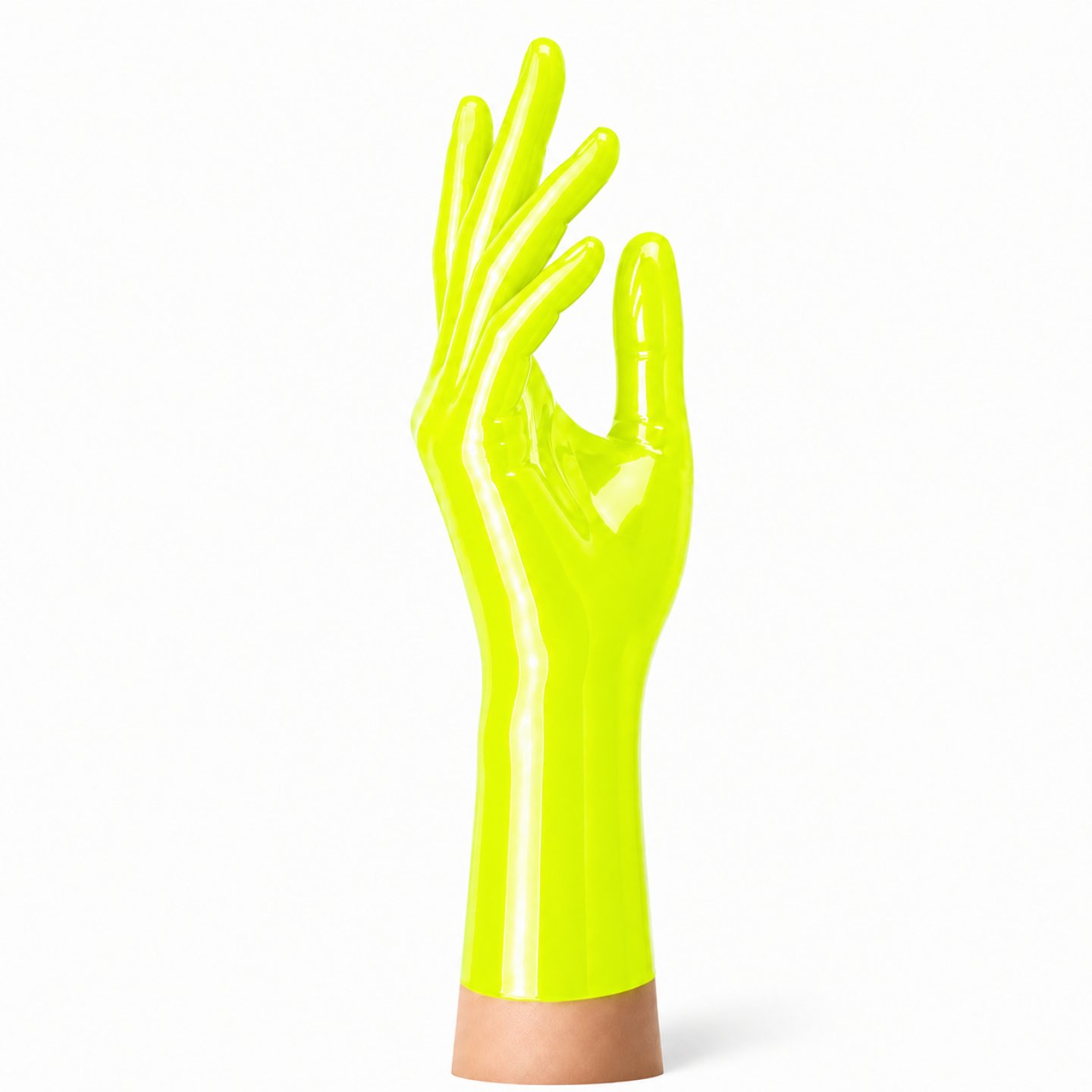 RubberBasic Latexhandschuhe kurz � Neon Lemon Gelb � optional chlorierbar