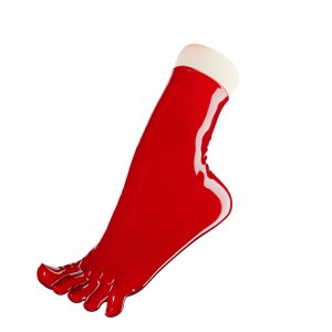 Uniqdsn Latex Zehensocken � lava red, kurz