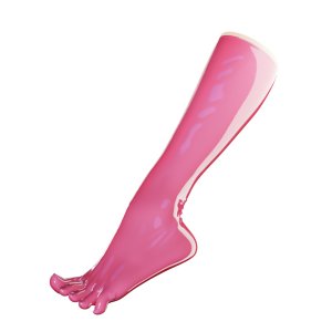 Uniqdsn Latex Zehensocken � metallic fuchsia, lang