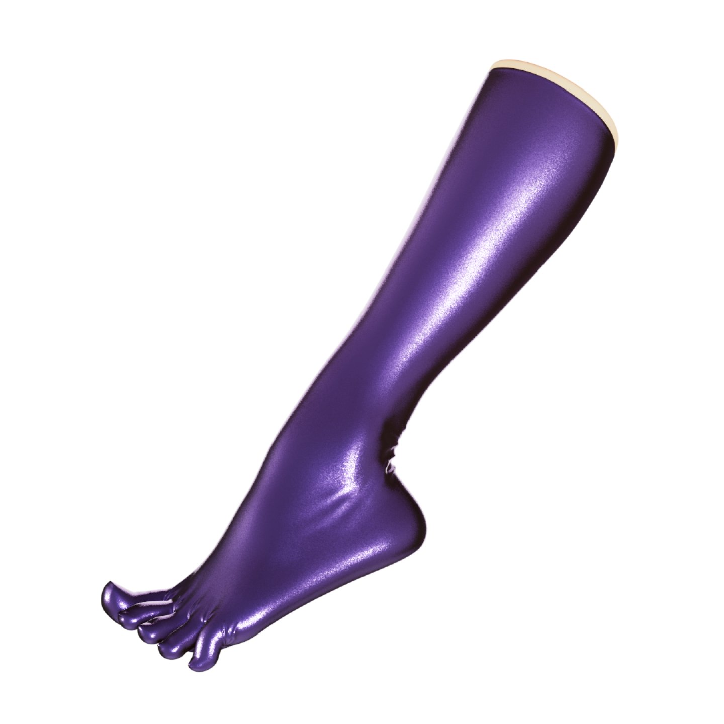 Uniqdsn Latex Zehensocken � metallic purple, knielang, chlorierbar