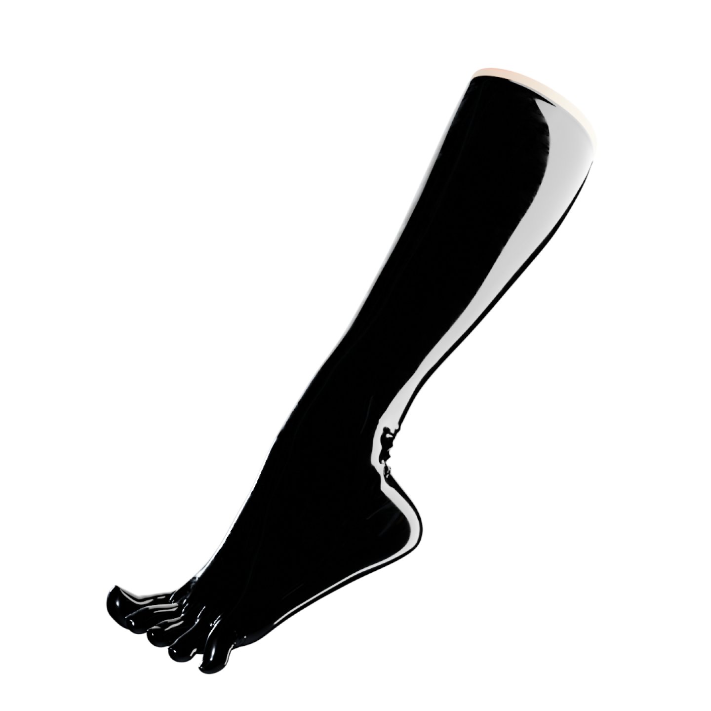 Uniqdsn Latex Zehensocken obsidian black � knielang & chloriert