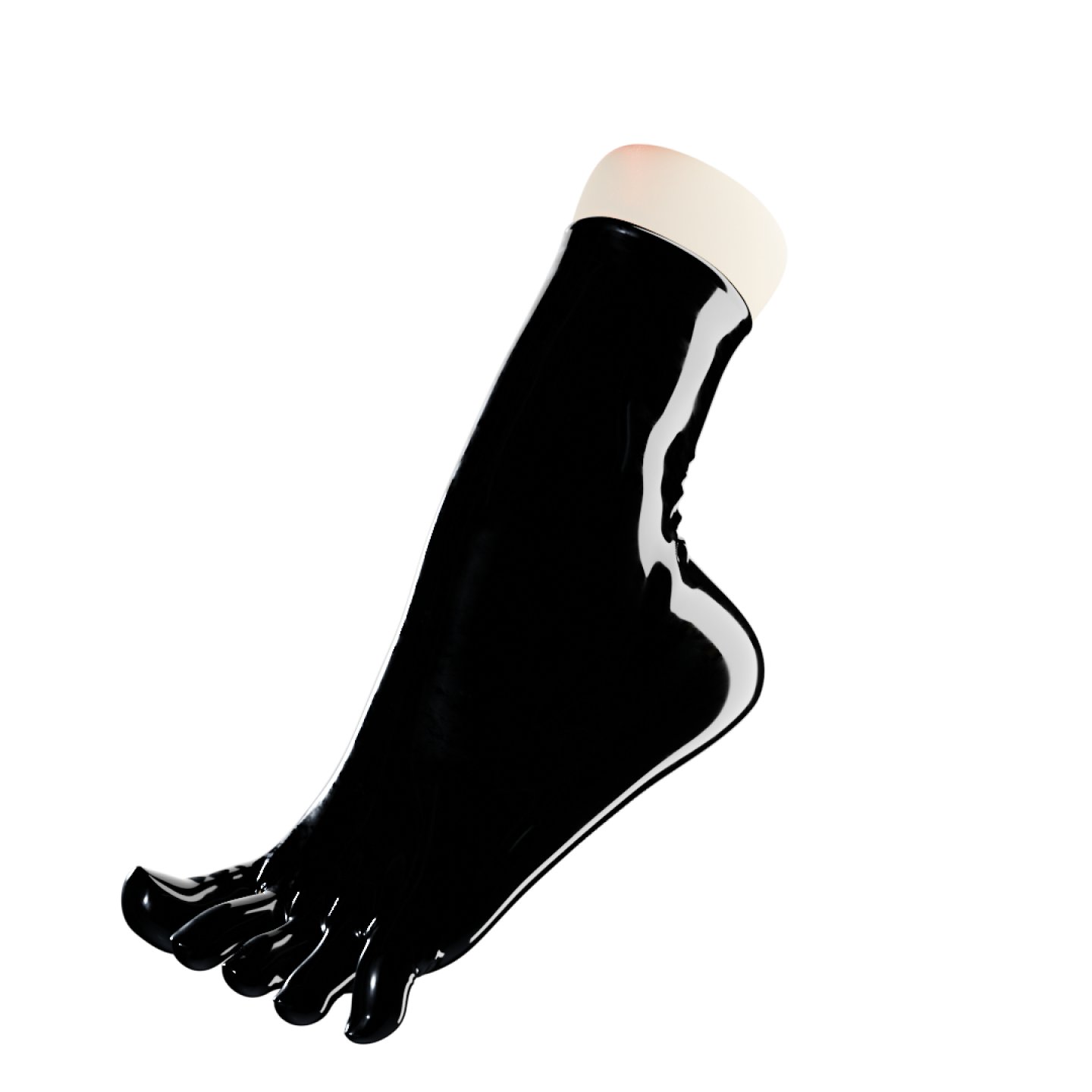 Uniqdsn Latex Zehensocken � obsidian black, kn�chellang, chlorierbar
