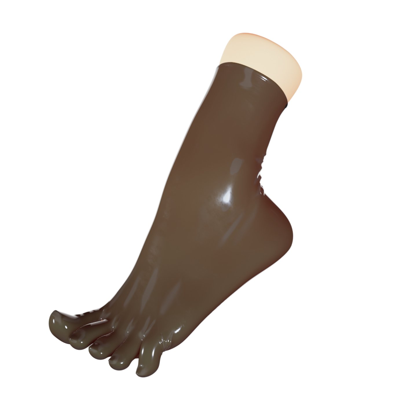 Uniqdsn Latex Zehensocken � translucent smoky black, kn�chellang, chlorierbar