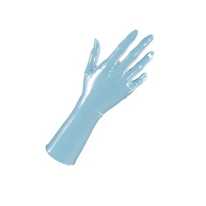 Latexhandschuhe kurz baby blue � Uniqdsn