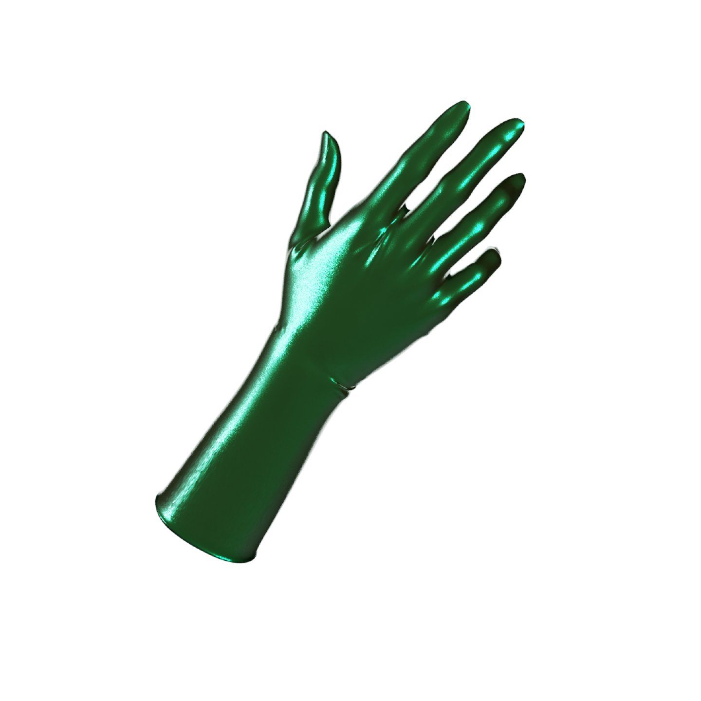 Uniqdsn Latexhandschuhe kurz � metallic scarab green