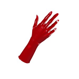 Uniqdsn Latexhandschuhe kurz lava red, chlorierbar