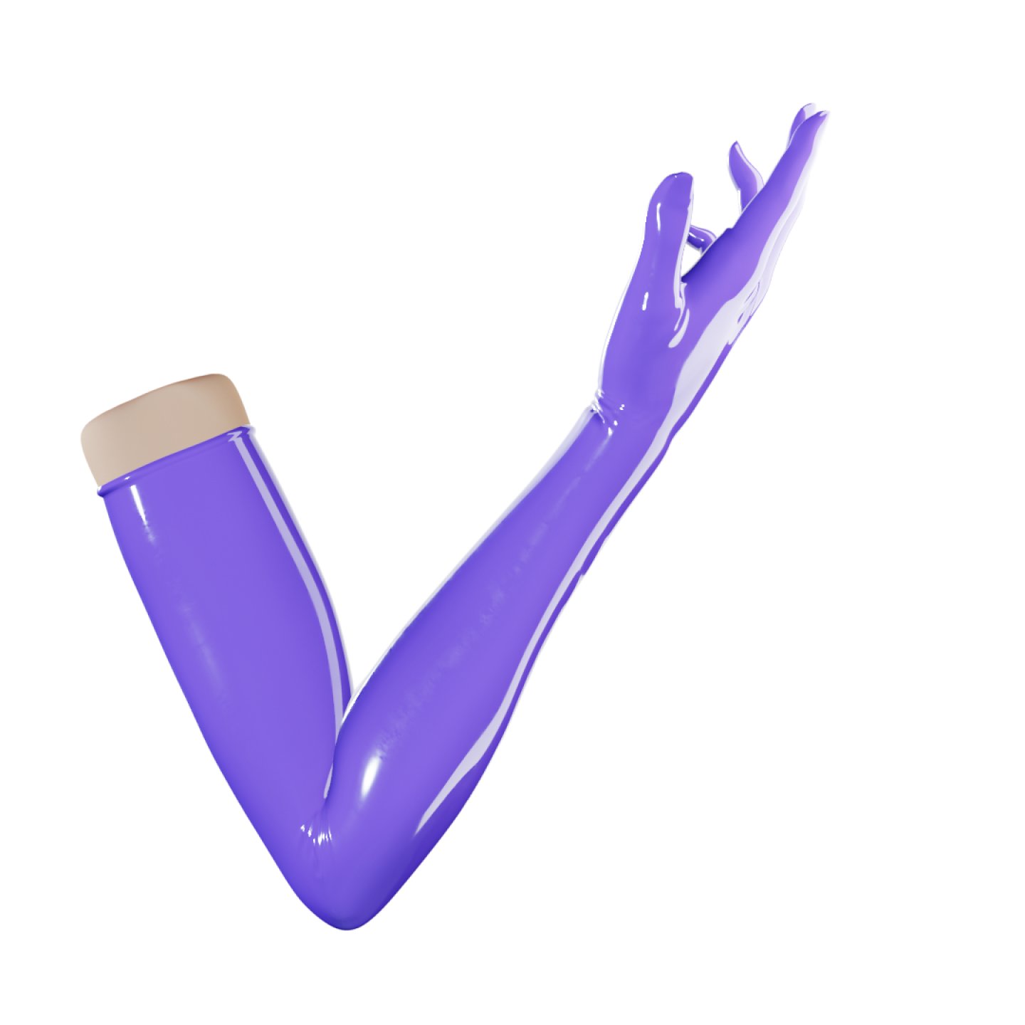 Uniqdsn Latexhandschuhe � lavender purple, lang, anatomisch geformt, chlorierbar