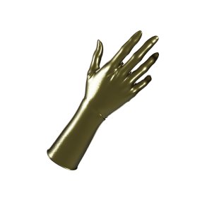 Uniqdsn Latexhandschuhe kurz metallic gold, chlorierbar