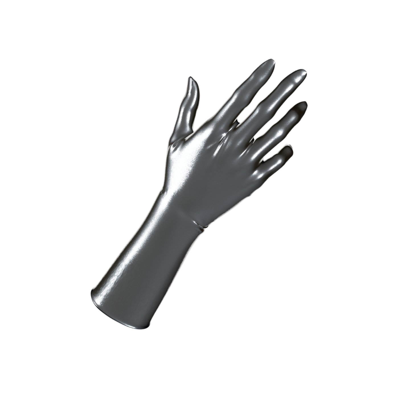 Uniqdsn Latexhandschuhe � metallic pewter, kurz, anatomisch geformt, chlorierbar