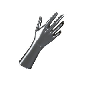 Uniqdsn Latexhandschuhe � metallic pewter, kurz