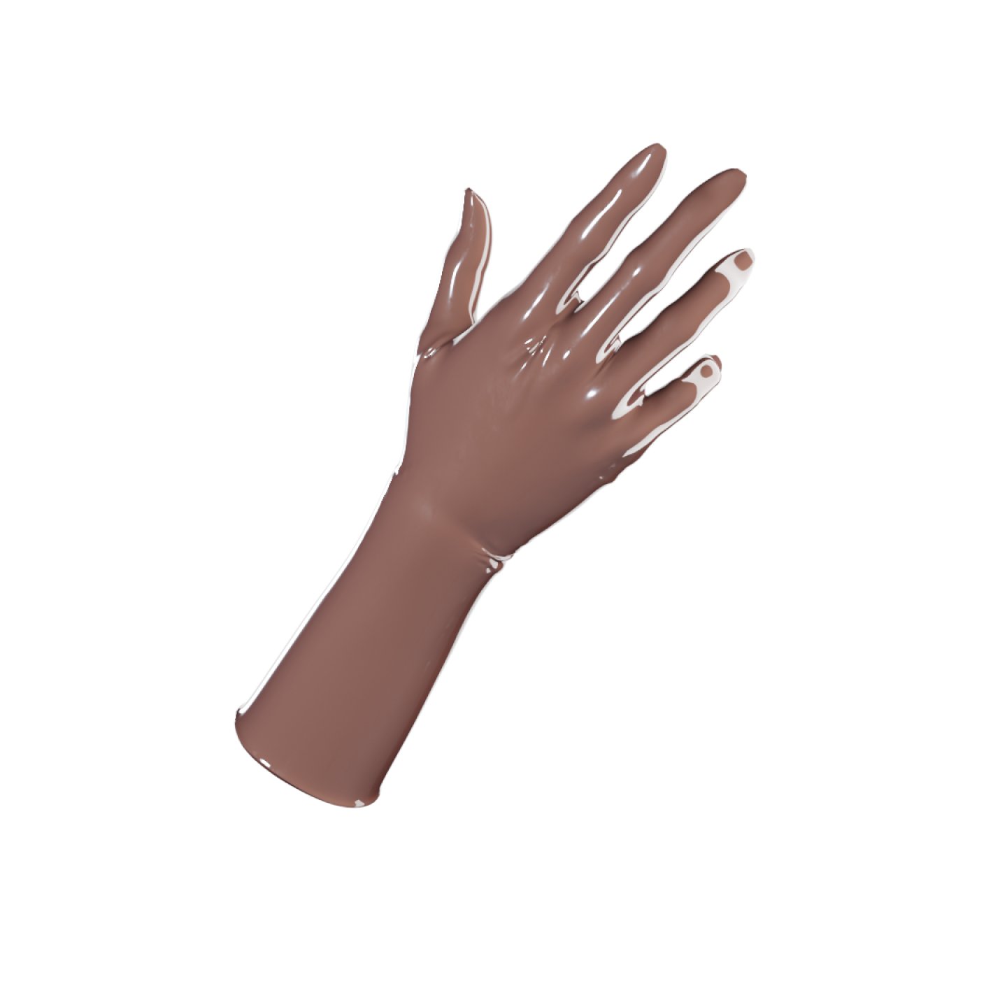Uniqdsn Latexhandschuhe � milk chocolate brown, kurz, anatomisch geformt, chlorierbar