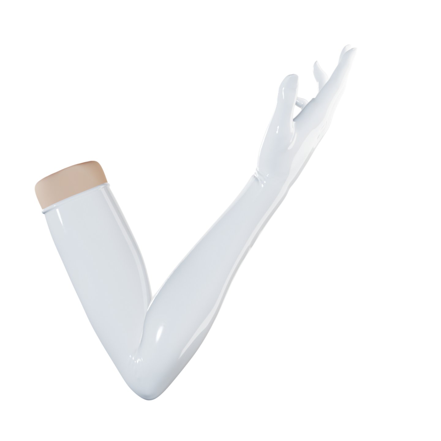Uniqdsn Latexhandschuhe � pearl white, lang, chlorierbar