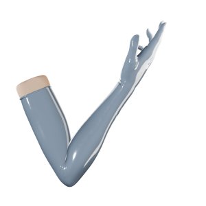 Uniqdsn lange Latexhandschuhe slate grey, chlorierbar
