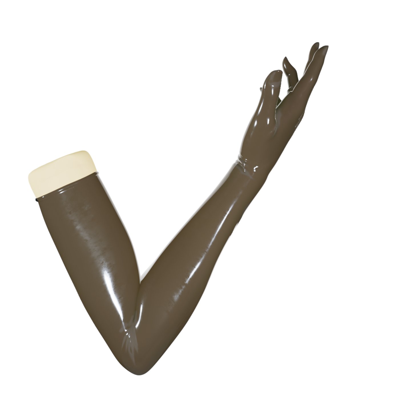 Uniqdsn Latexhandschuhe � smoky black, lang, anatomisch geformt, chlorierbar