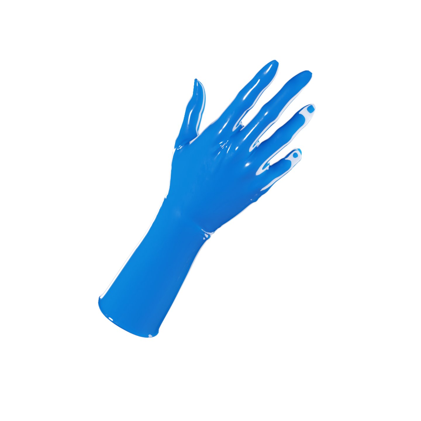 Uniqdsn Latexhandschuhe � translucent sapphire, kurz, chlorierbar