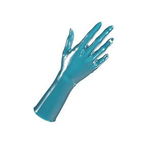 Uniqdsn Latexhandschuhe kurz turquoise, chlorierbar