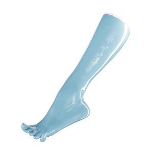 Zehensocken knielang baby blue optional chloriert