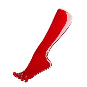 Zehensocken knielang lava red optional chloriert